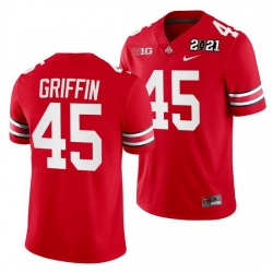 Ohio State Buckeyes Archie Griffin Scarlet 2021 Sugar Bowl Champions College Football Playoff College Football Playoff Jersey