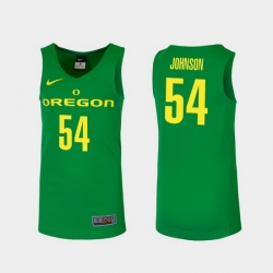 Men Oregon Ducks Will Johnson Green Replica College Basketball Jersey