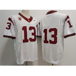 Men's Nike USC Trojans Caleb Williams #13 2023 F U S E Stitched White Football Jersey