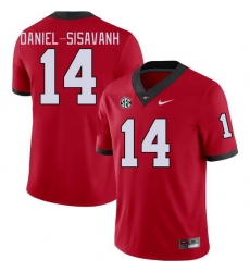Men #14 David Daniel-Sisavanh Georgia Bulldogs College Football Jerseys Stitched-Red