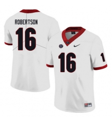 Men #16 Demetris Robertson Georgia Bulldogs College Football Jerseys white