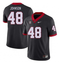 Men #48 Cooper Johnson Georgia Bulldogs College Football Jerseys Stitched-Black