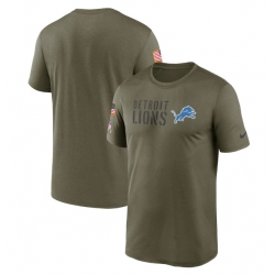 Men Detroit Lions Olive 2022 Salute To Service Legend Team T Shirt