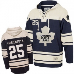 Men Toronto Maple Leafs 25 James Van Riemsdyk Blue Sawyer Hooded Sweatshirt Stitched NHL Jersey