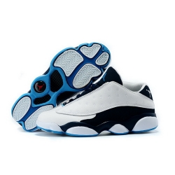 Air Jordan 13 Shoes 2015 Mens Low White Black Blue