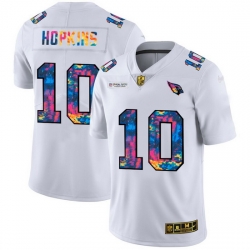 Arizona Cardinals 10 DeAndre Hopkins Men White Nike Multi Color 2020 NFL Crucial Catch Limited NFL Jersey