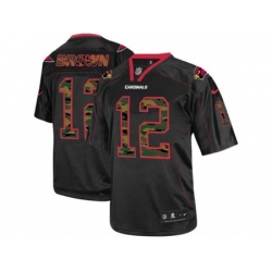 Nike Arizona Cardinals 12 John Brown Black Elite Camo Fashion NFL Jersey