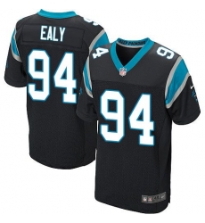 Nike Panthers #94 Kony Ealy Black Team Color Mens Stitched NFL Elite Jersey