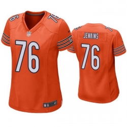 Women Nike Chicago Bears 76 Teven Jenkins  orange Vapor Untouchable Limited Women Jersey