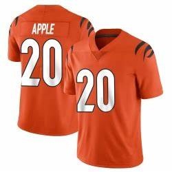 Men Cincinnati Bengals #20 Eli Apple 2021 Orange Vapor Limited Stitched NFL Jersey