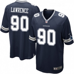 Mens Nike Dallas Cowboys 90 Demarcus Lawrence Game Navy Blue Team Color NFL Jersey