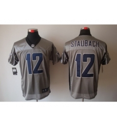 Nike Dallas Cowboys 12 Roger Staubach Grey Elite Shadow NFL Jersey