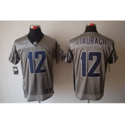 Nike Dallas Cowboys 12 Roger Staubach Grey Elite Shadow NFL Jersey