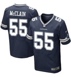 Nike Dallas Cowboys #55 Rolando McClain Navy Blue Team Color Men 27s Stitched NFL Elite Jersey