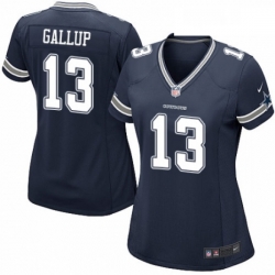 Womens Nike Dallas Cowboys 13 Michael Gallup Game Navy Blue Team Color NFL Jersey