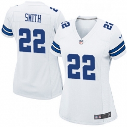 Womens Nike Dallas Cowboys 22 Emmitt Smith Game White NFL Jersey