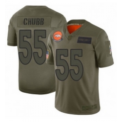 Womens Denver Broncos 55 Bradley Chubb Limited Camo 2019 Salute to Service Football Jersey