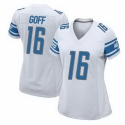 Women Detroit Lions Jared Goff #16 White Vapor Limited Stitched NFL Jersey