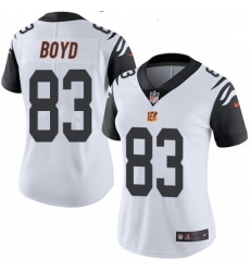 Womens Nike Cincinnati Bengals 83 Tyler Boyd Limited White Rush Vapor Untouchable NFL Jersey