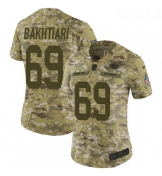 Womens Nike Green Bay Packers 69 David Bakhtiari Limited Camo 2018 Salute to Service NFL Jersey
