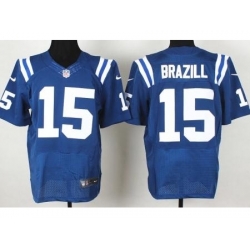 Nike Indianapolis Colts 15 LaVon Brazill Blue Elite NFL Jersey