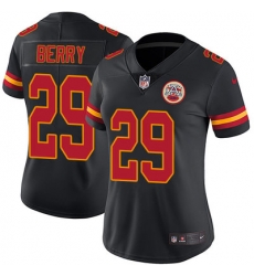Nike Chiefs #29 Eric Berry Black Womens Stitched NFL Limited Rush Jersey