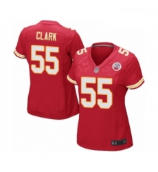 Womens Kansas City Chiefs 55 Frank Clark Game Red Team Color Football Jersey