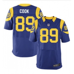 Nike Rams #89 Jared Cook Royal Blue Alternate Mens Stitched NFL Elite Jersey