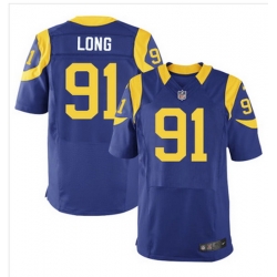 Nike Rams #91 Chris Long Royal Blue Alternate Mens Stitched NFL Elite Jersey