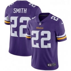 Youth Nike Minnesota Vikings 22 Harrison Smith Purple Team Color Vapor Untouchable Limited Player NFL Jersey