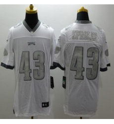 New Philadelphia Eagles #43 Darren Sproles White Mens Stitched NFL Limited Platinum Jersey