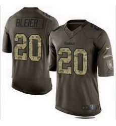 Nike Pittsburgh Steelers #20 Rocky Bleier Green Mens Stitched NFL Limited Salute to Service Jersey