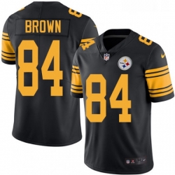 Youth Nike Pittsburgh Steelers 84 Antonio Brown Elite Black Rush Vapor Untouchable NFL Jersey
