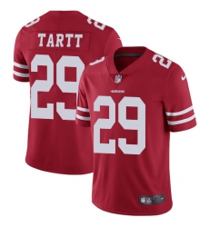 Men Nike 49ers #29 Jaquiski Tartt Red Team Color Stitched NFL Vapor Untouchable Limited Jersey