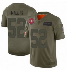 Men San Francisco 49ers 52 Patrick Willis Limited Camo 2019 Salute to Service Football Jersey