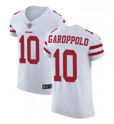 Mens Nike San Francisco 49ers 10 Jimmy Garoppolo White Vapor Untouchable Elite Player NFL Jersey