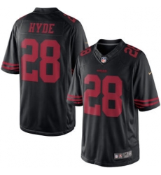 Mens San Francisco 49ers Carlos Hyde Nike Black Limited Jersey