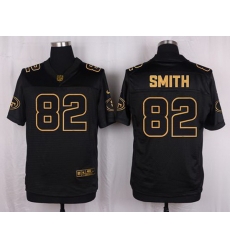 Nike 49ers #82 Torrey Smith Black Mens Stitched NFL Elite Pro Line Gold Collection Jersey