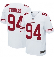 Nike 49ers #94 Solomon Thomas White Mens Stitched NFL Elite Jersey