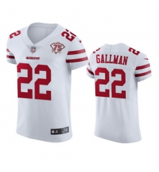 Nike San Francisco 49ers 22 Wayne Gallman White Men 75th Anniversary Stitched NFL Vapor Untouchable Elite Jersey