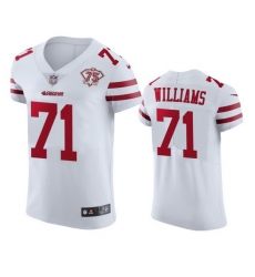 Nike San Francisco 49ers 71 Trent Williams White Men 75th Anniversary Stitched NFL Vapor Untouchable Elite Jersey