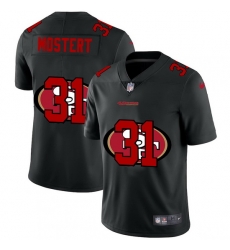 San Francisco 49ers 31 Raheem Mostert Men Nike Team Logo Dual Overlap Limited NFL Jersey Black