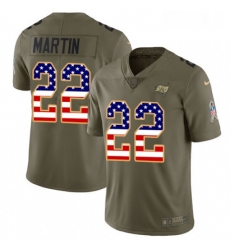 Mens Nike Tampa Bay Buccaneers 22 Doug Martin Limited OliveUSA Flag 2017 Salute to Service NFL Jersey