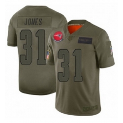 Womens New England Patriots 31 Jonathan Jones Limited Camo 2019 Salute to Service Football Jersey
