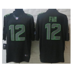 Nike Seattle Seahawks 12 Fan Black Impact Limited NFL Jersey