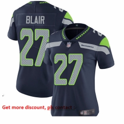 Seahawks 27 Marquise Blair Steel Blue Team Color Women Stitched Football Vapor Untouchable Limited Jersey