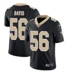 Nike Saints #56 DeMario Davis Black Team Color Mens Stitched NFL Vapor Untouchable Limited Jersey