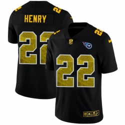 Tennessee Titans 22 Derrick Henry Men Black Nike Golden Sequin Vapor Limited NFL Jersey