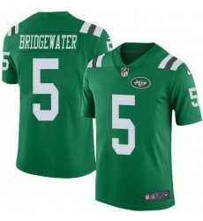 Nike Jets 5 Teddy Bridgewater Green Color Rush Limited Jersey