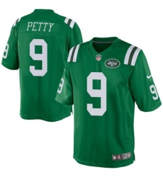 Nike Jets 9 Bryce Petty Green Mens Stitched NFL Elite Rush Jersey
